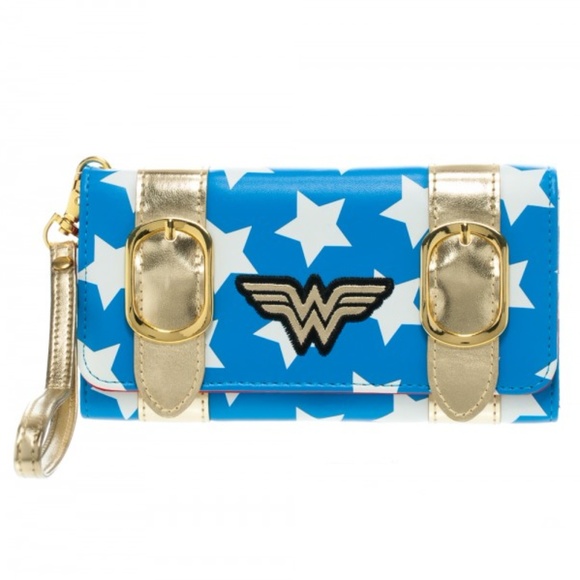 Bioworld Handbags - Wonder Woman Blue Stars Women's Wallet DC Comics